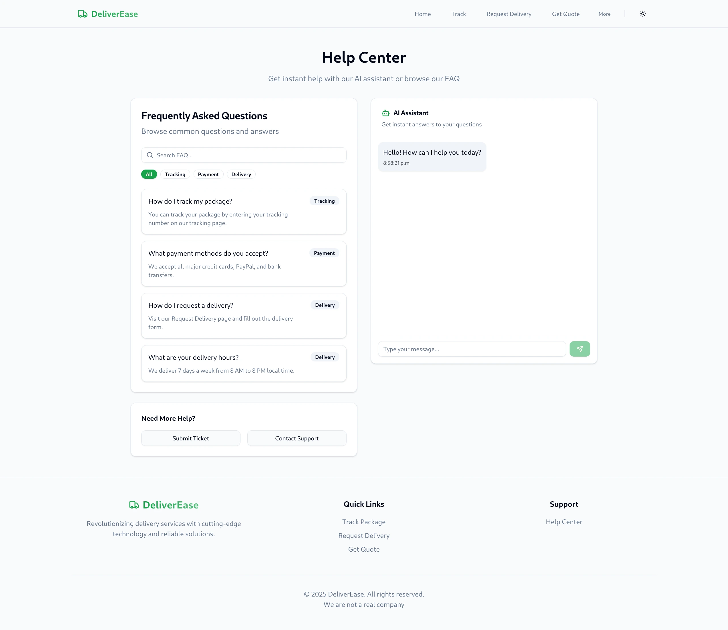 DeliverEase Help Center